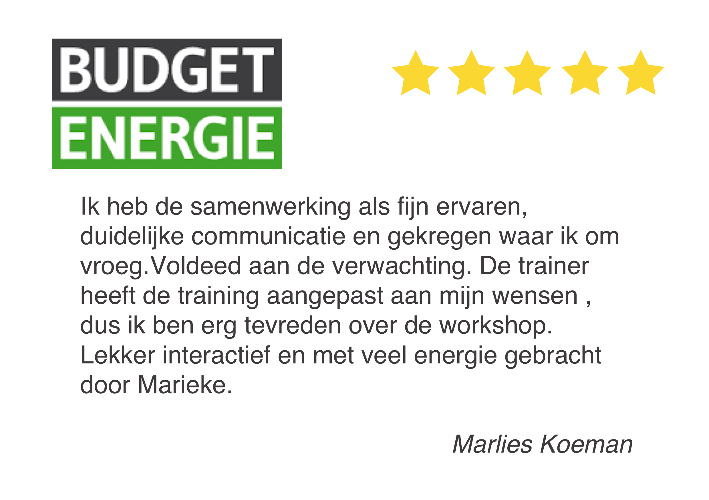 Review Zakelijketrainingen